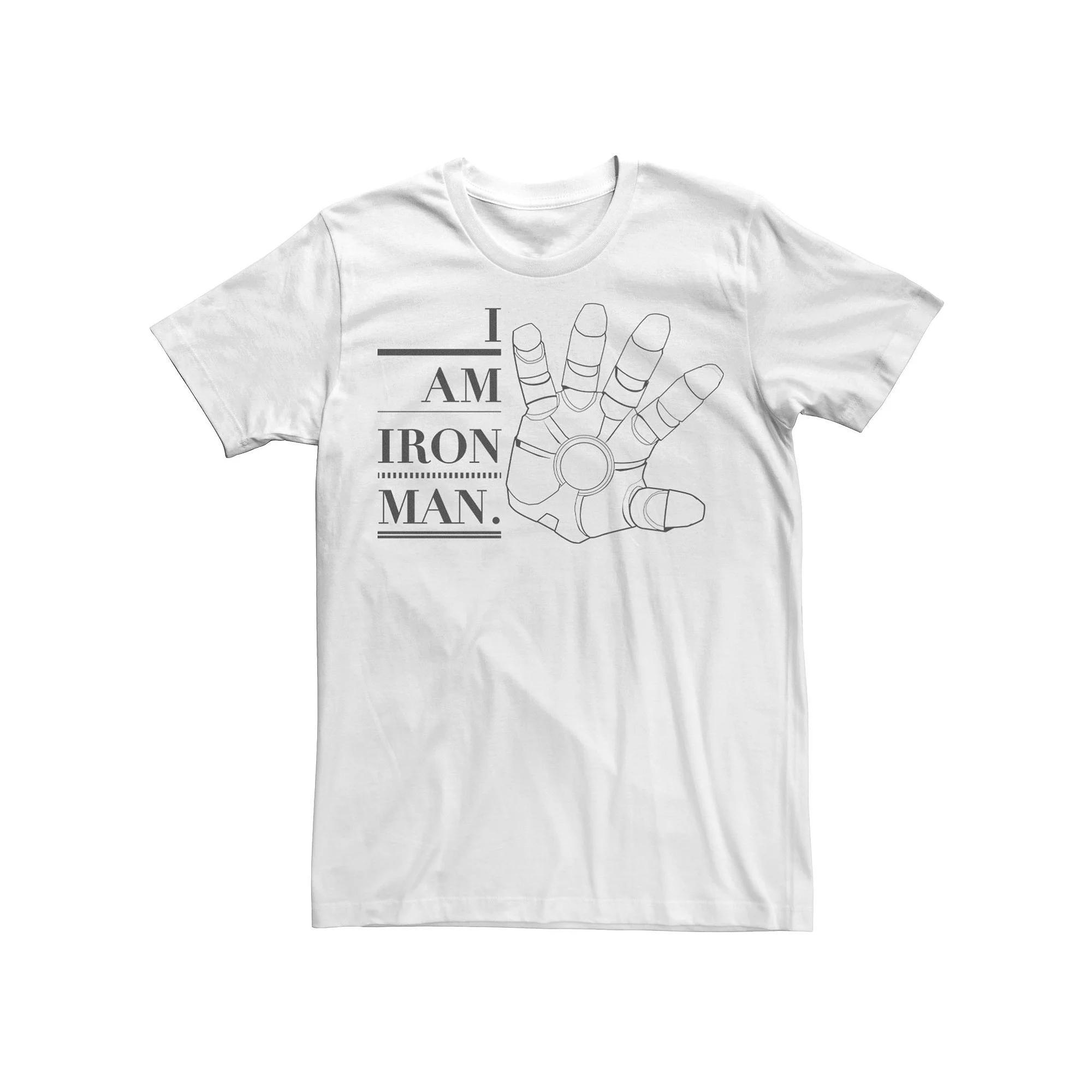 Men's Marvel I Am Iron Man Open Hand Text Tee,  Product Image