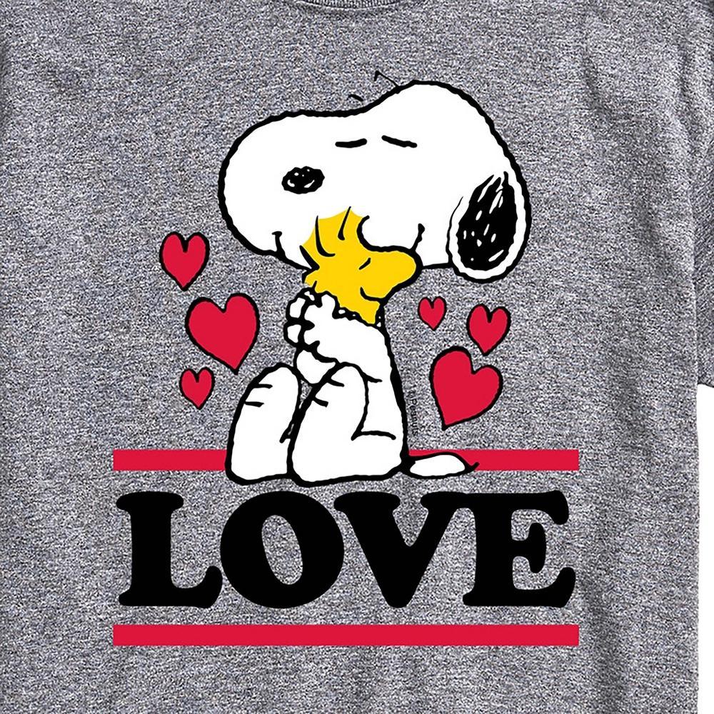 Men's Peanuts Love Snoopy Woodstock Tee, Size: Small, Gray Product Image