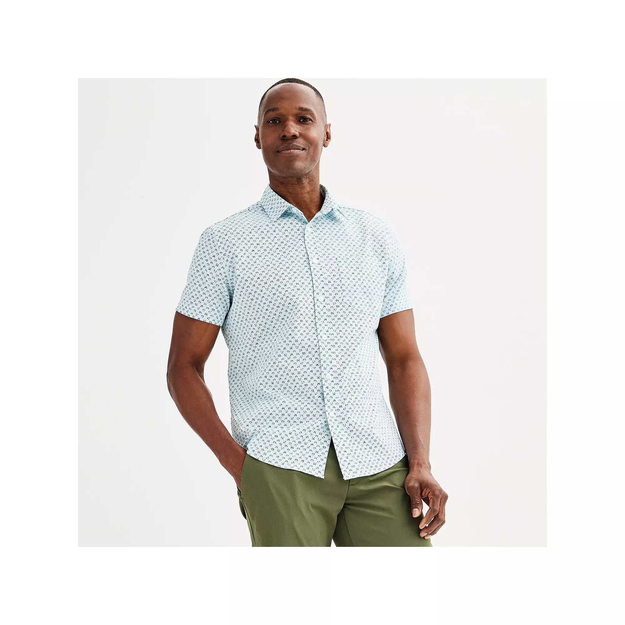 Men's FLX Slim Performance Untucked-Fit Button Down Shirt, Size: Large SLIM, Riviera Product Image