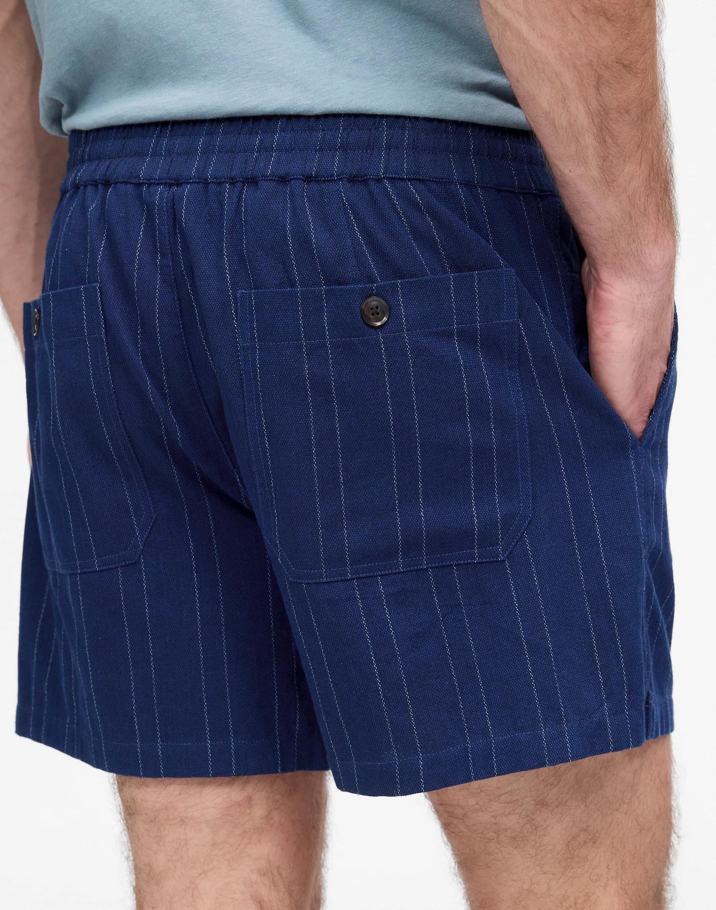 Indigo-Dyed Stripe Everywear Shorts Product Image