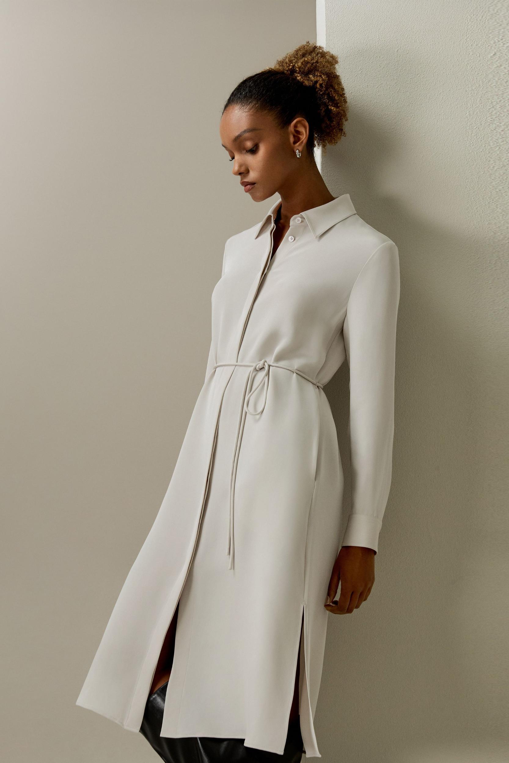 Rope Tie Plain Drape Dress Product Image