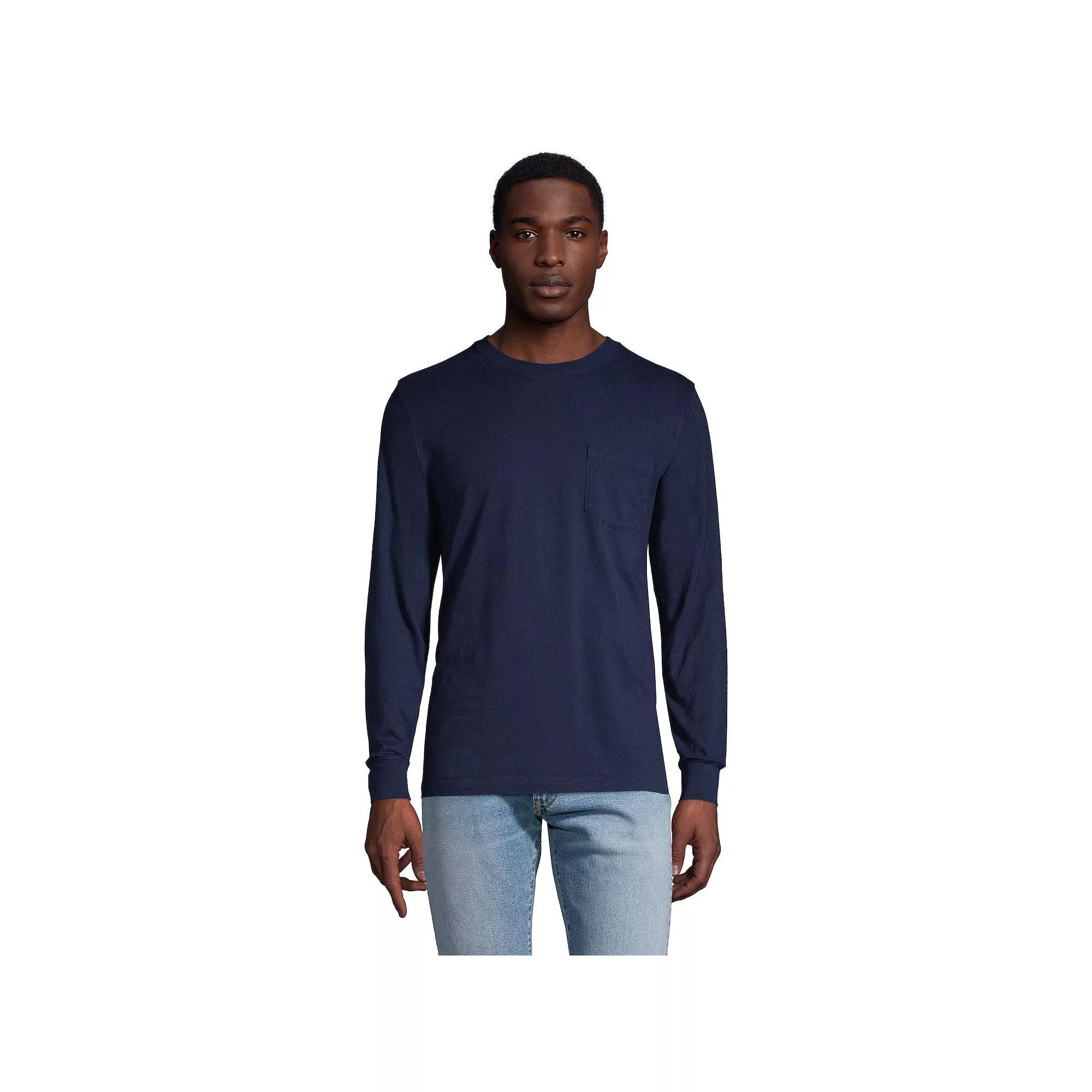 Big & Tall Lands' End Super-T Pocket Tee, Men's,  Product Image