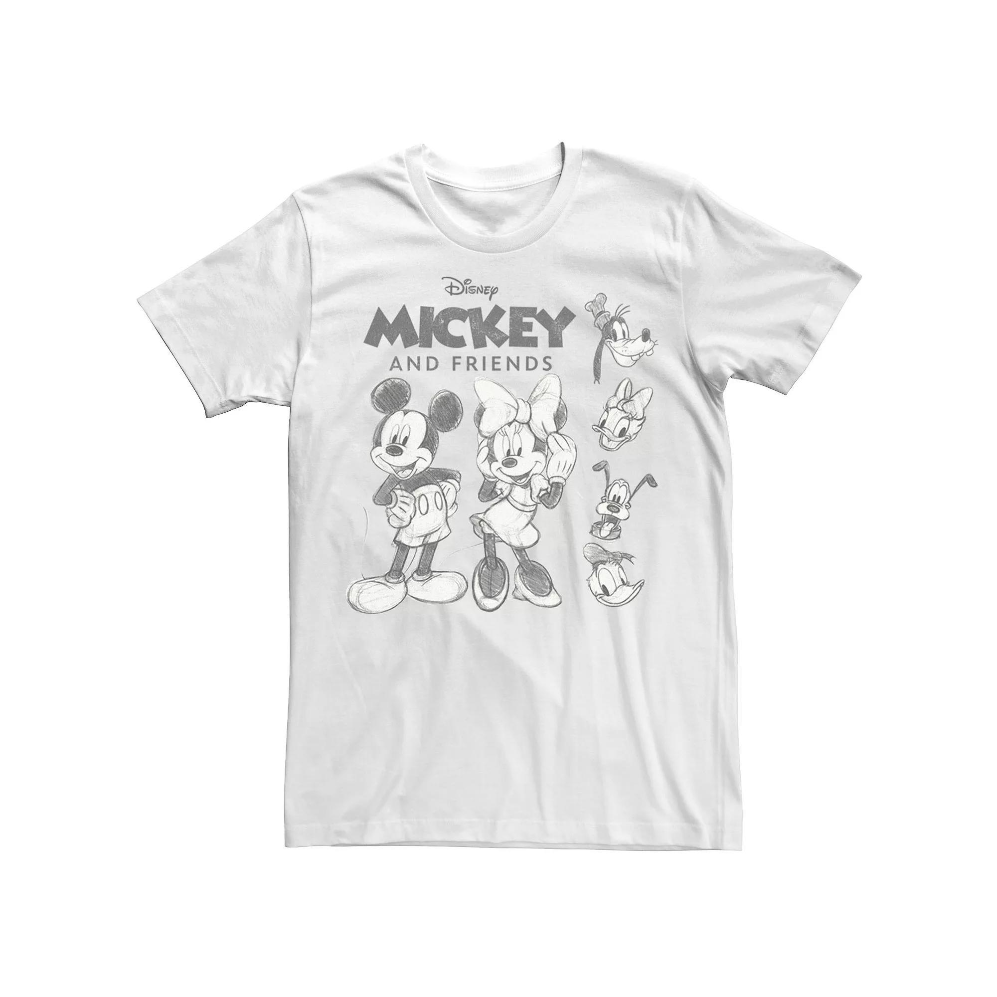 Disney's Mickey And Friends Men's Sketches Logo Tee,  Product Image