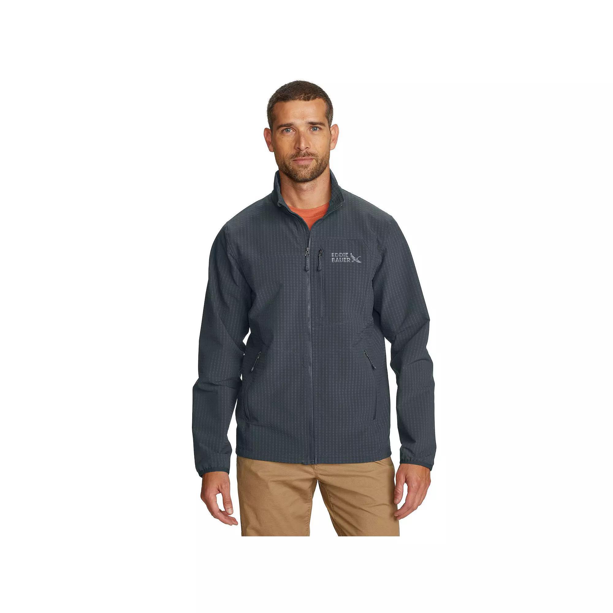 Big & Tall Eddie Bauer Sandstone Grid Lightweight Softshell Jacket, Men's,  Product Image