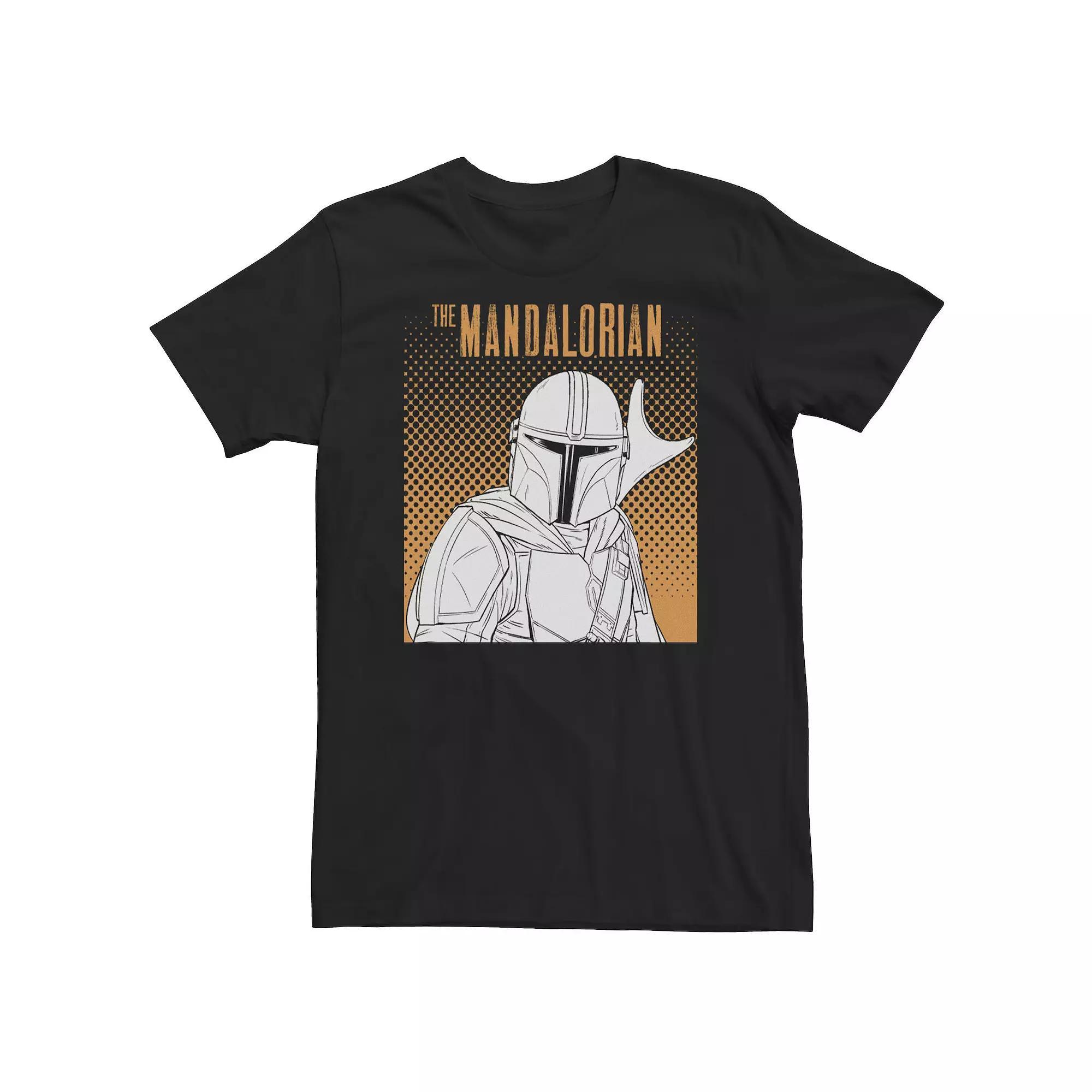 Big & Tall Star Wars The Mandalorian Halftone Portrait Tee, Men's,  Product Image