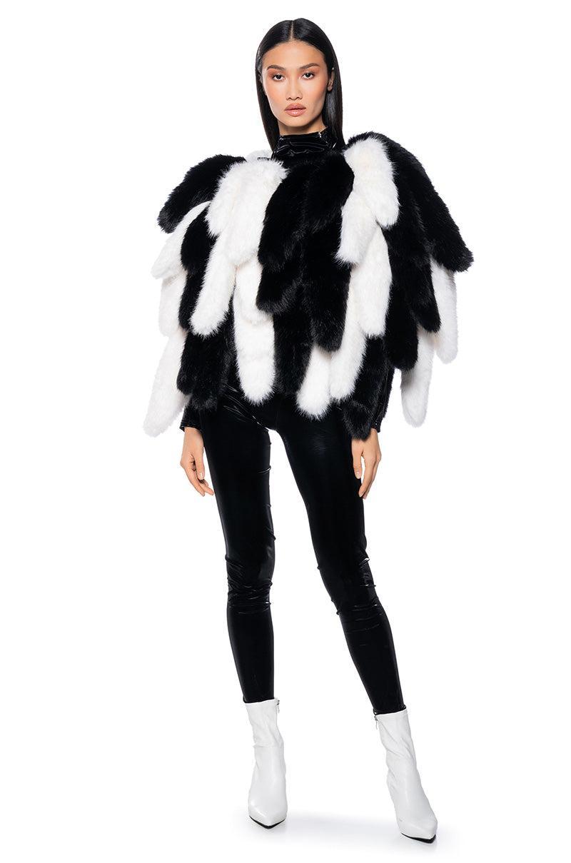 RUN THIS TOWN FAUX FUR FOX TAIL CAPE Product Image