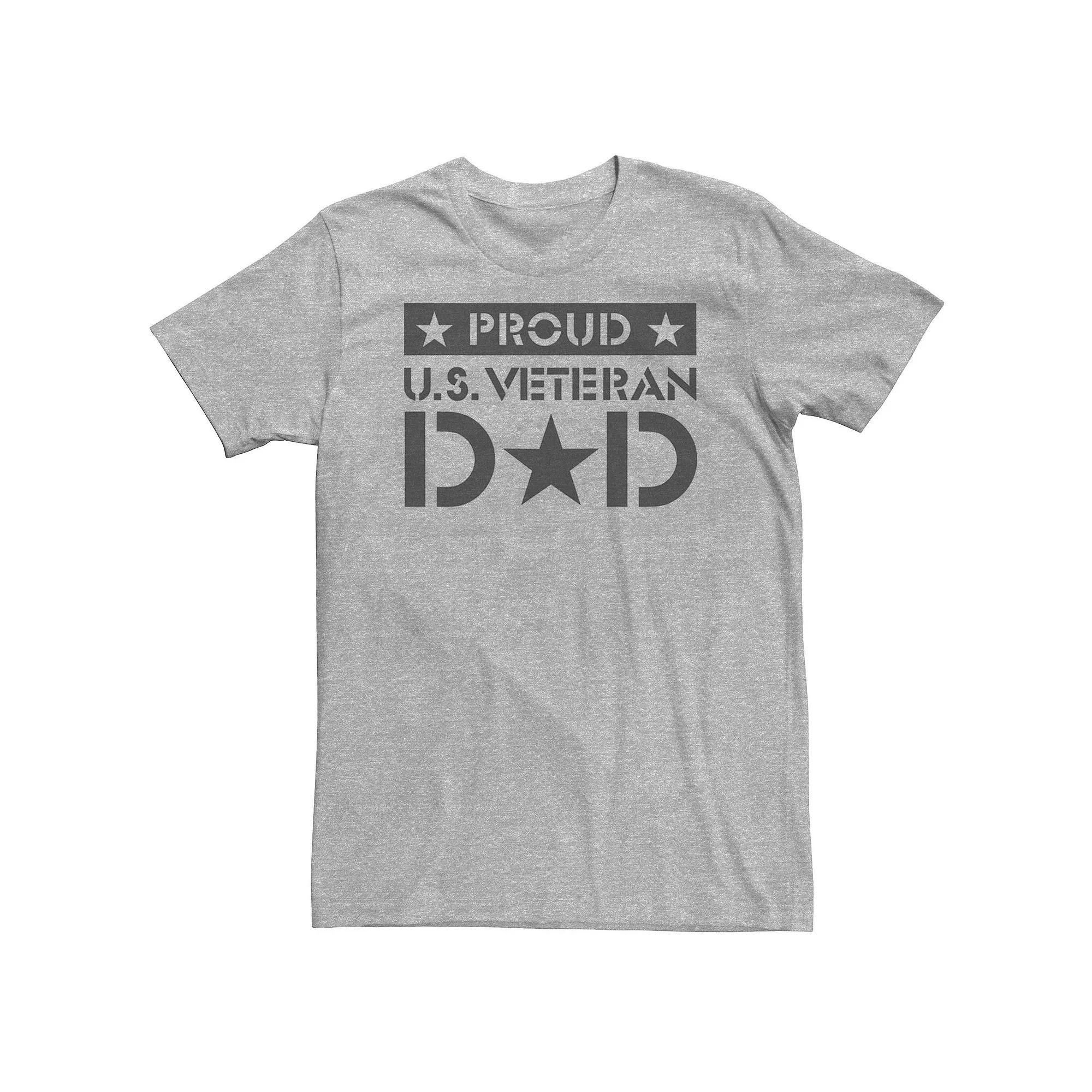 Big & Tall Father's Day "Proud U.S. Veteran" Dad Star Tee, Men's,  Product Image