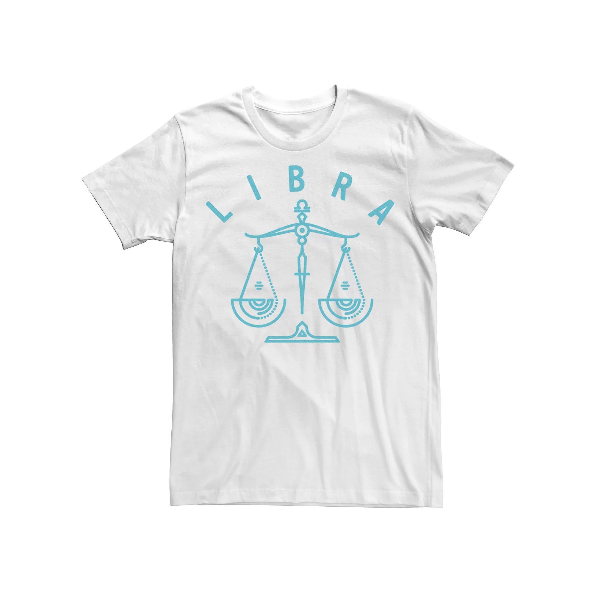 Men's Libra Scale White Ink Sketch Tee,  Product Image