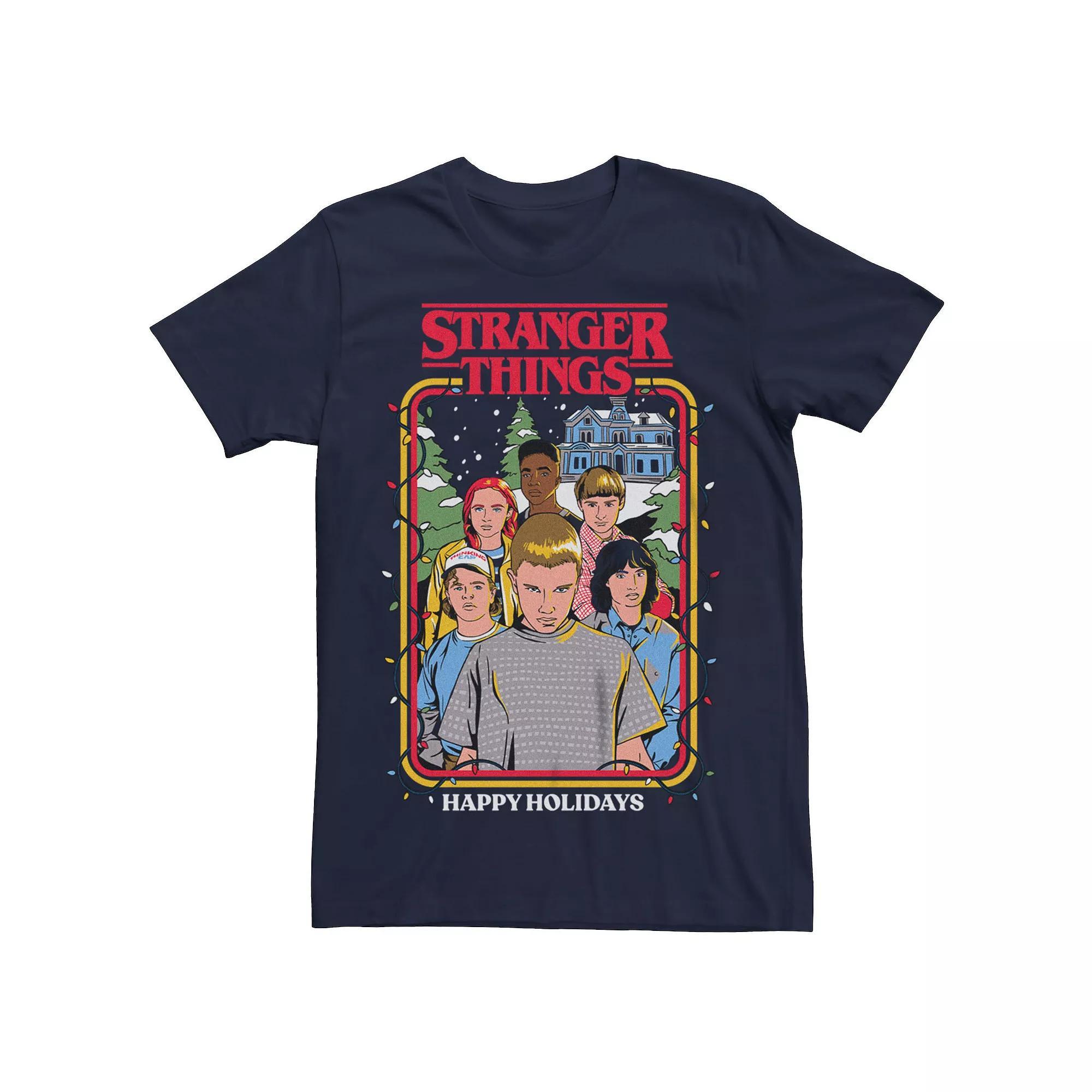 Men's Stranger Things Happy Holidays Graphic Tee,  Product Image
