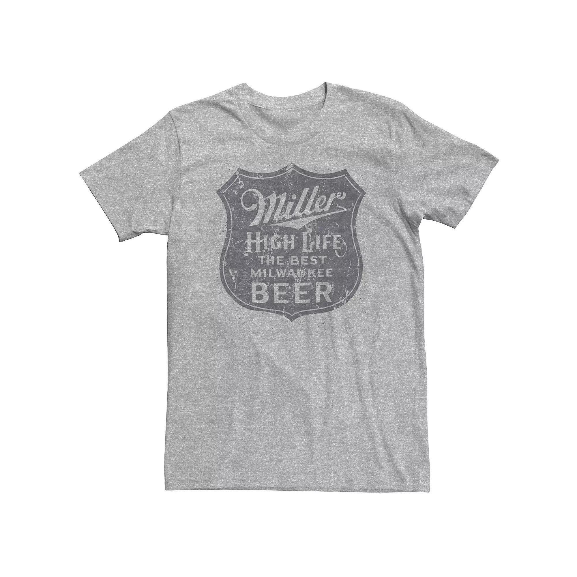 Big & Tall Miller High Life Beer Vintage Shield Tee, Men's,  Product Image