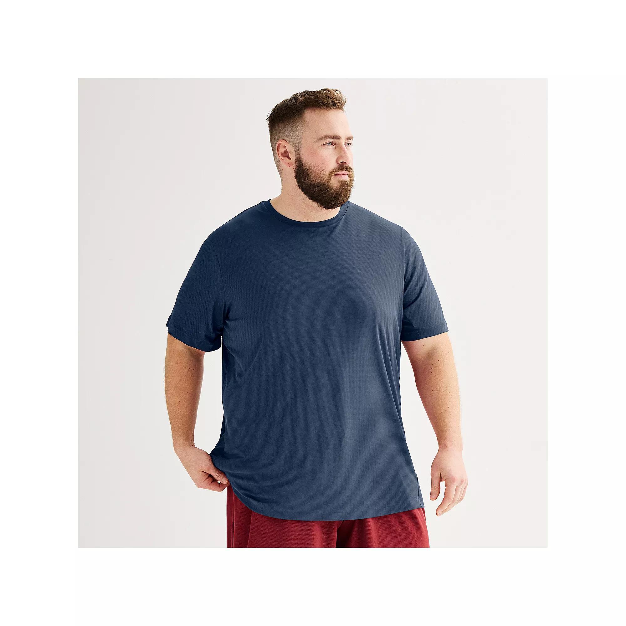 Big & Tall Tek Gear® Dry Tek Tee, Men's, Size: Large Tall, Dark Blue Product Image