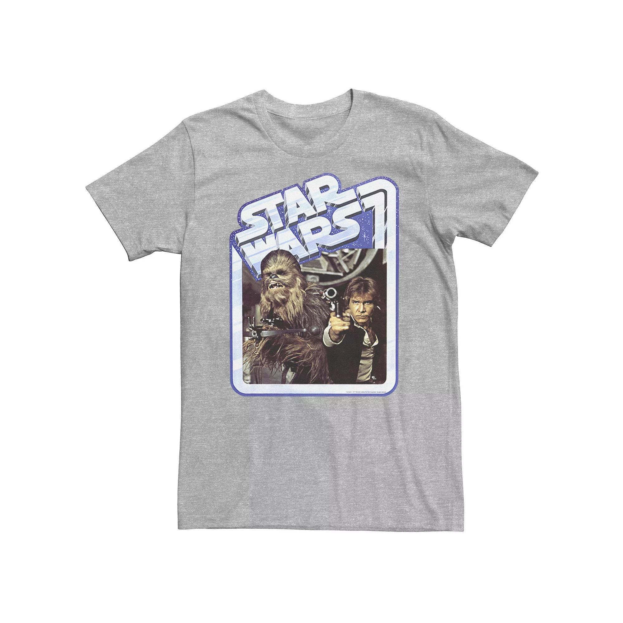 Men's Star Wars Han Solo Chewie Chrome Border Tee,  Product Image