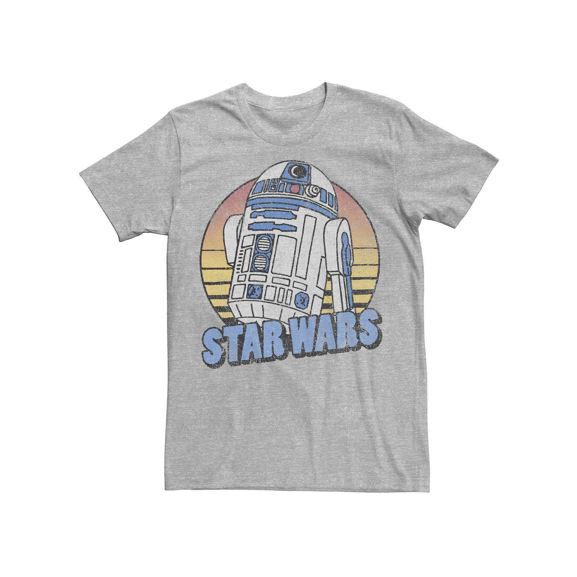 Men's Star Wars R2-D2 Retro Portrait Tee, Size: Medium, Athletic Grey Product Image