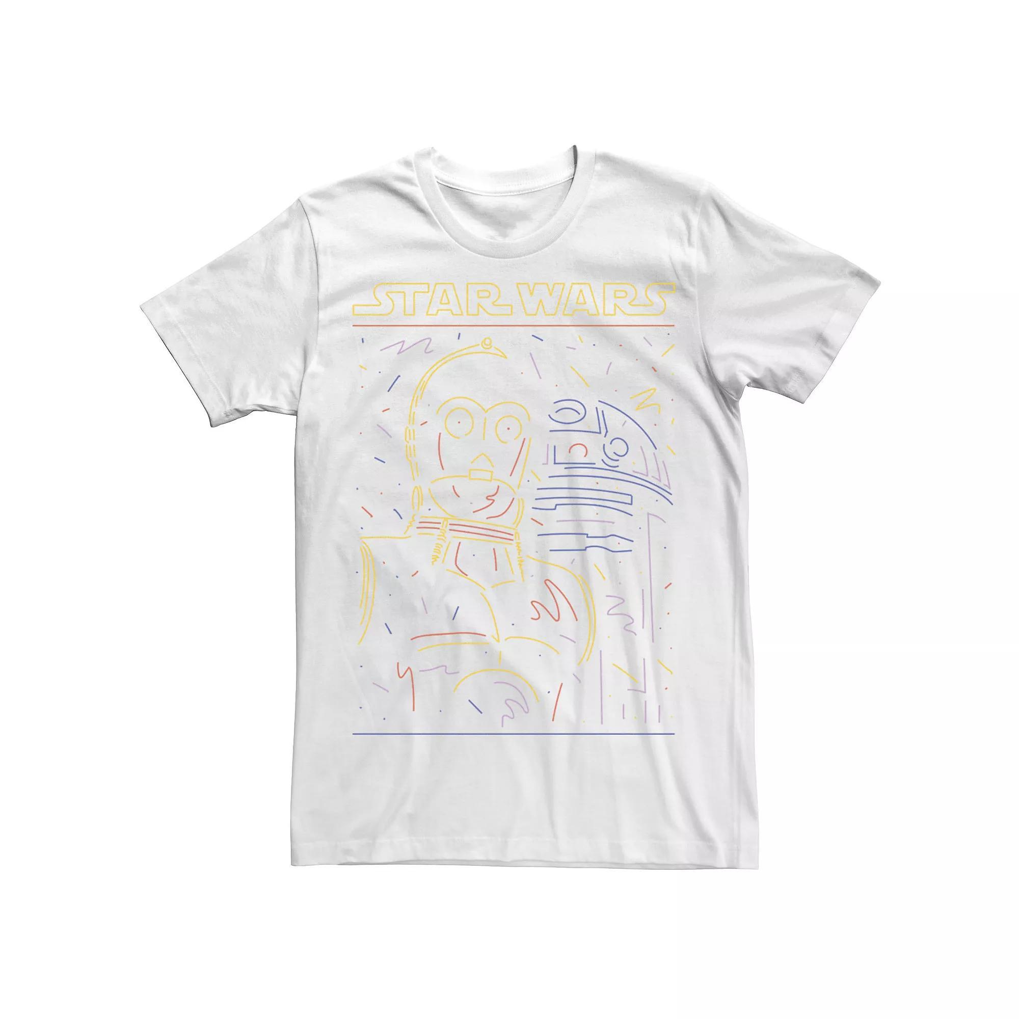 Men's Star Wars Droid Festive Line Art Tee,  Product Image