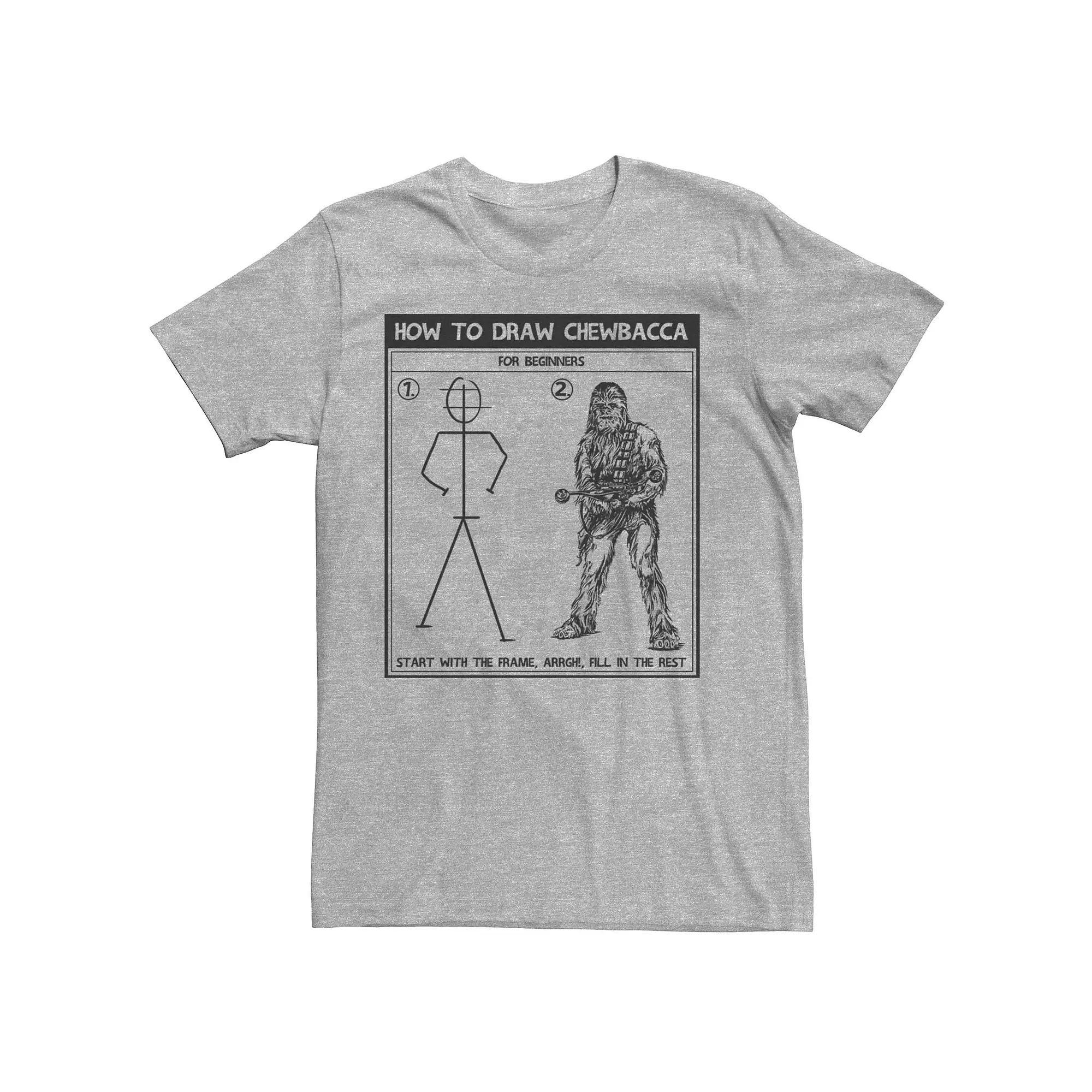 Men's Star Wars How to Draw Chewbacca Tee,  Product Image