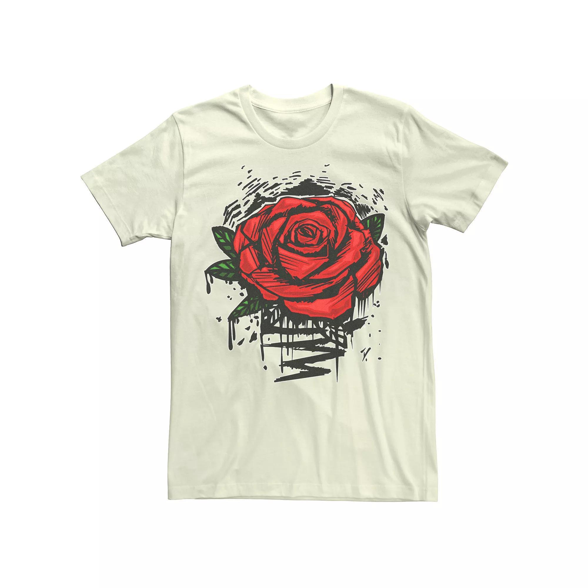 Men's Rugged Rose Drip Graphic Tee,  Product Image