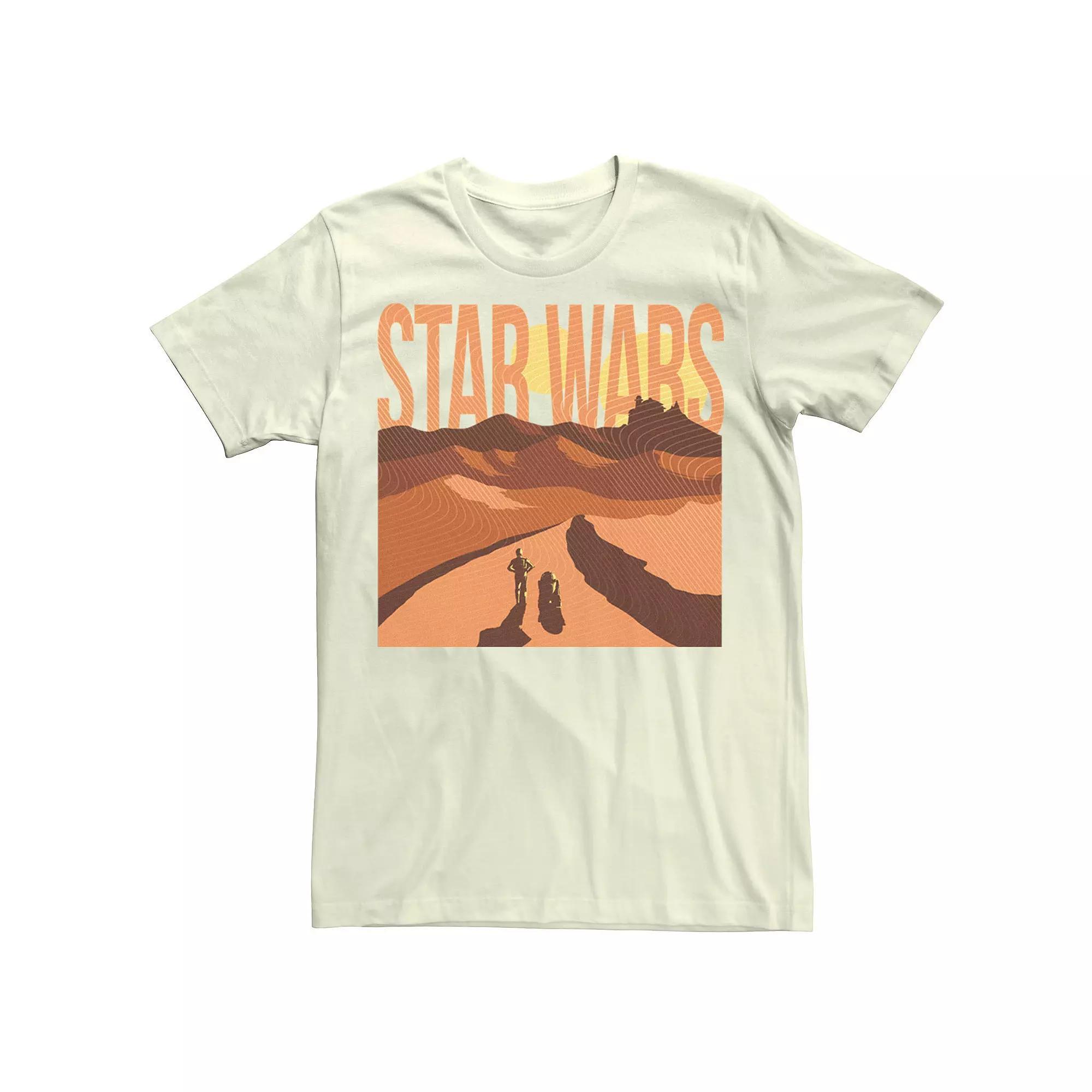 Men's Star Wars Lost In The Desert Tee, Size: 3XL, Natural Product Image