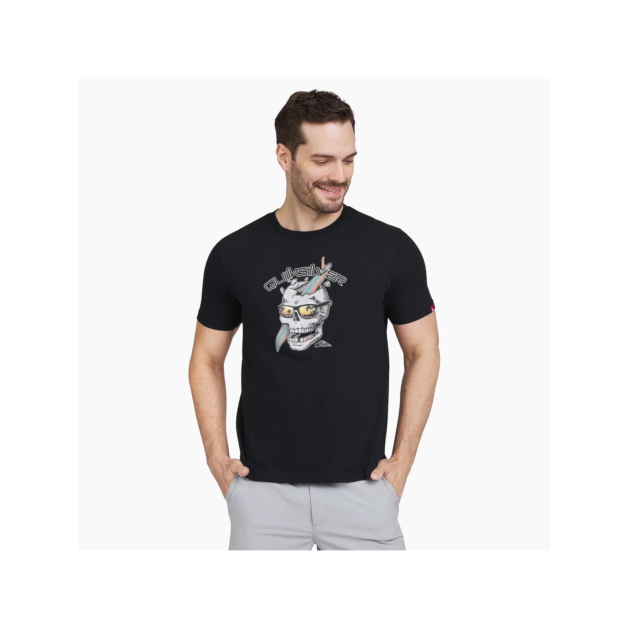 Men's Quiksilver Short Sleeve Graphic Tee, Size: XXL, Black Sunset Product Image