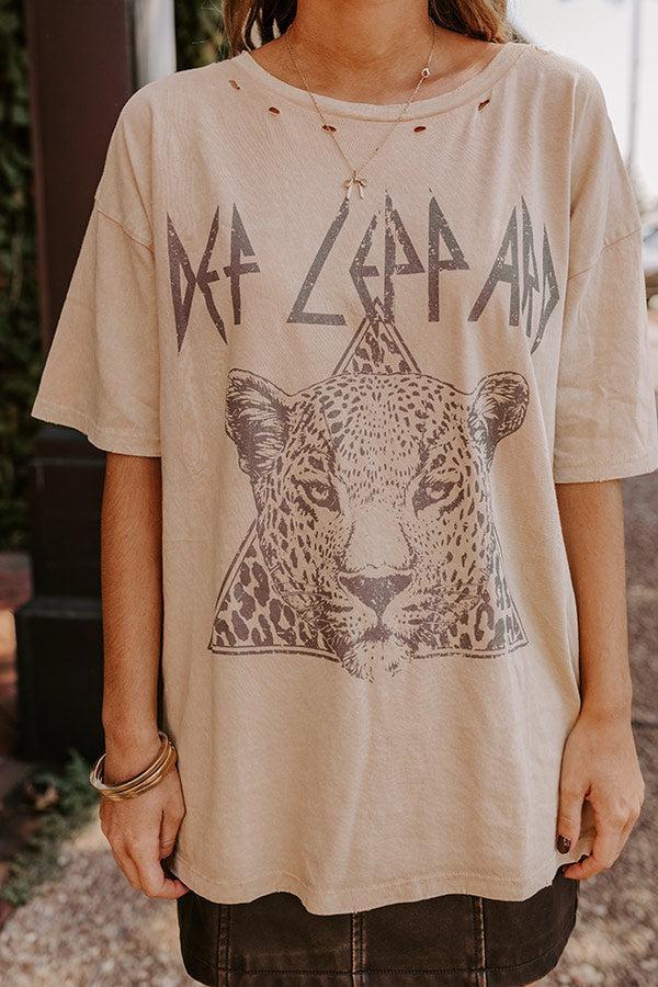 Def Leppard Distressed Oversize Graphic Tee Product Image