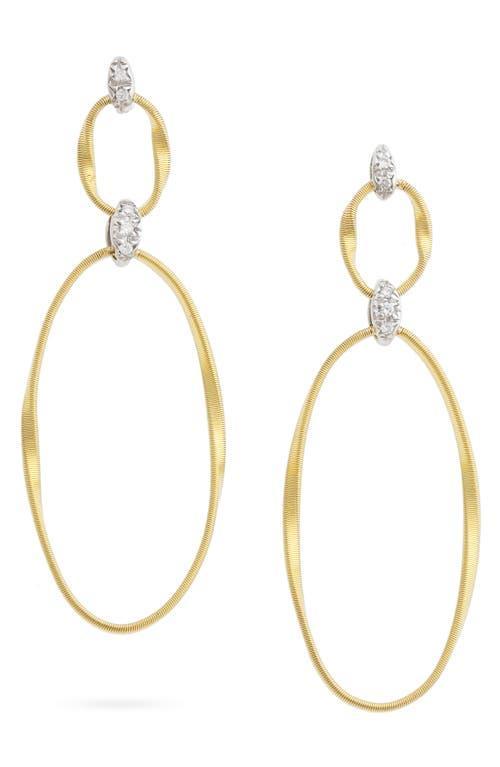 Womens Marrakech Onde 18K Yellow Gold & Diamond Coil Double-Drop Hoop Post Earrings Product Image