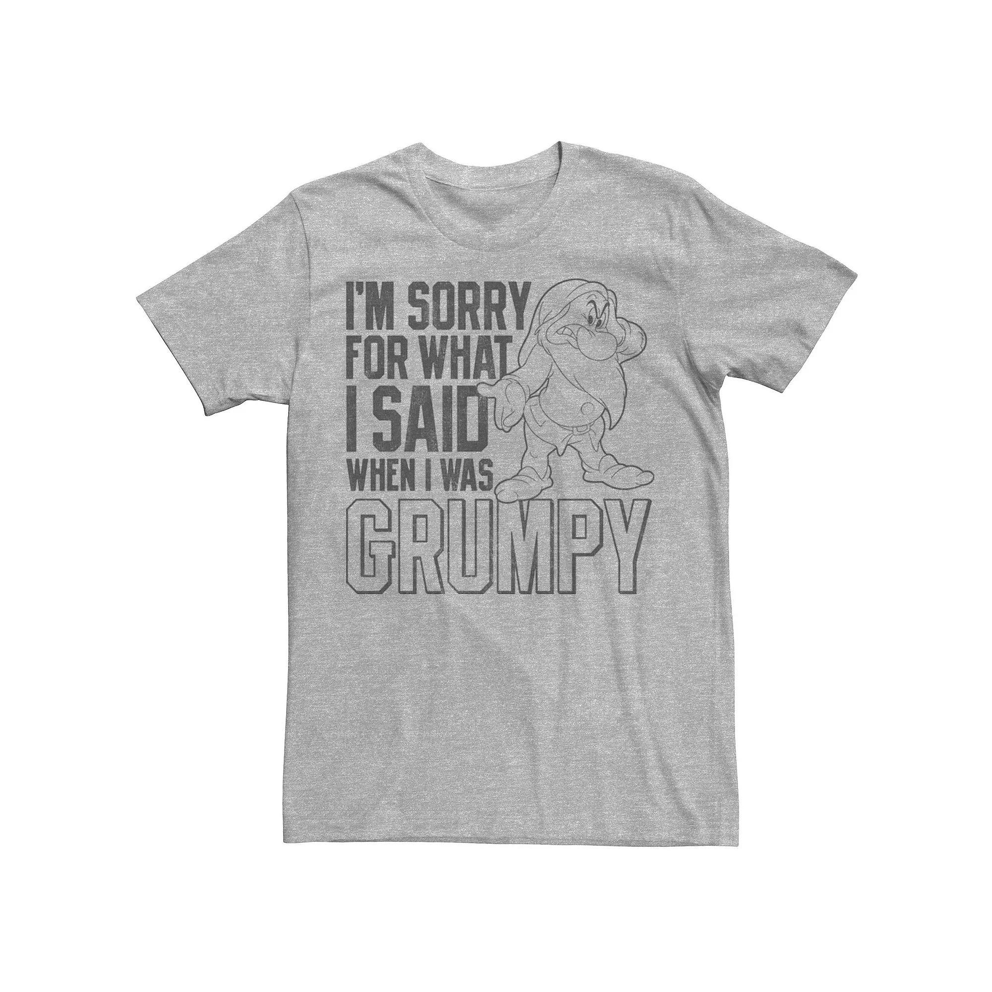 Disney's Snow White Grumpy Men's I'm Sorry For What I Said Tee,  Product Image