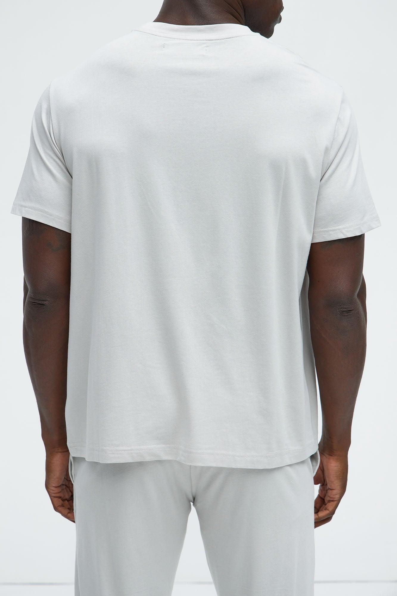 Essential Modal Lounge Short Sleeve Tee - Grey Product Image