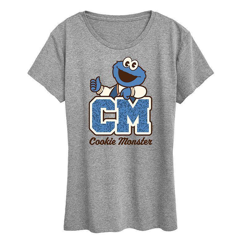 Women's Sesame Street Cookie Collegiate Graphic Tee, Girl's,  Product Image