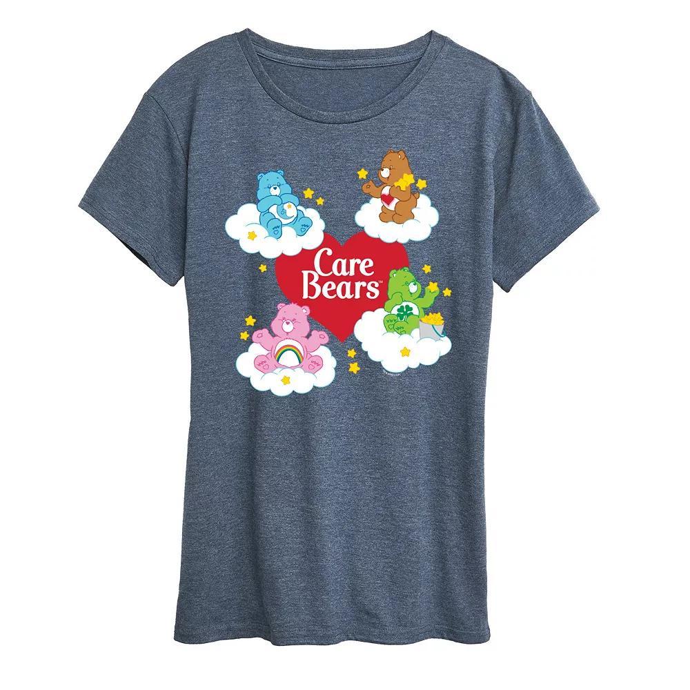 Women's Care Bears Heart And Bear Logo Graphic Tee,  Product Image