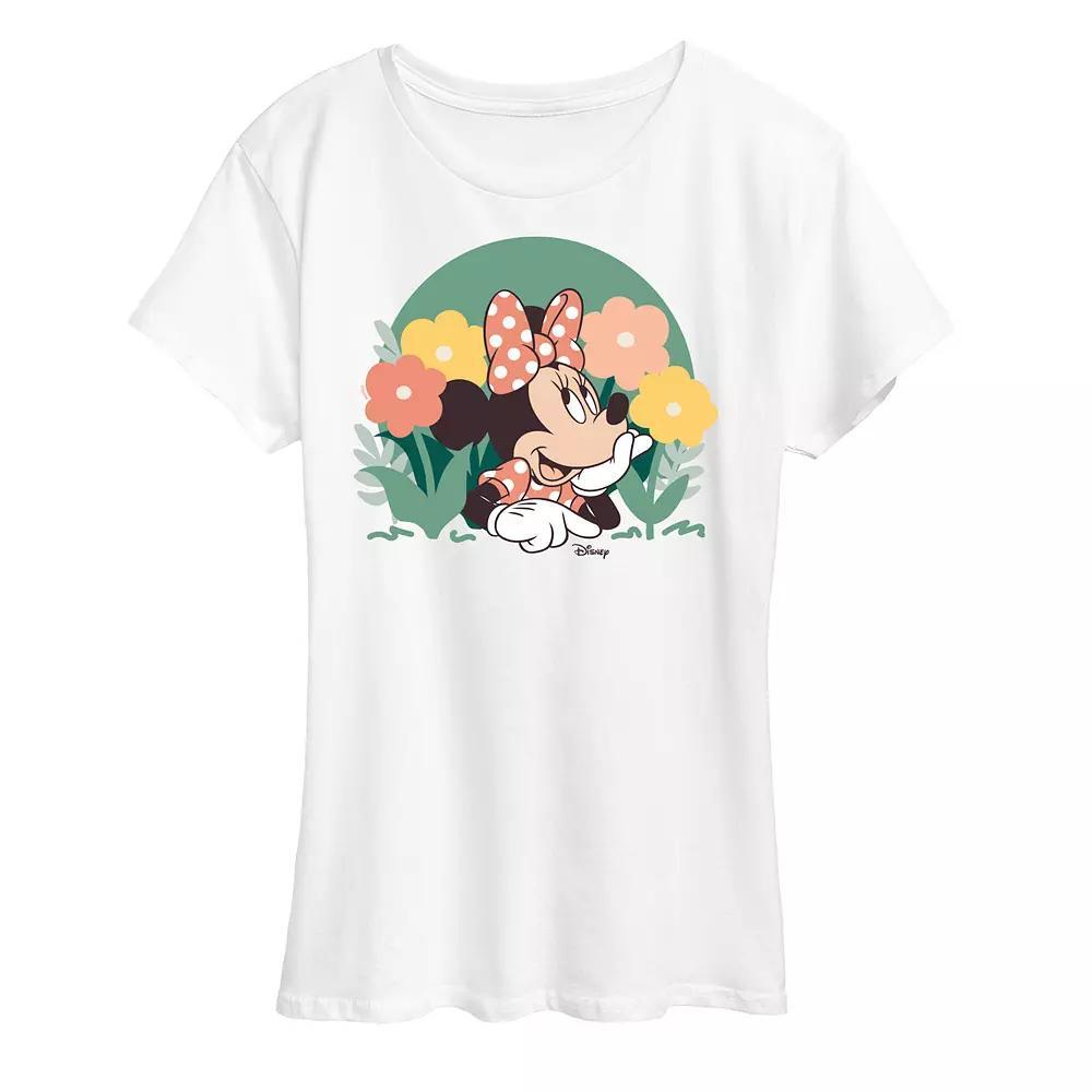 Disney's Minnie Mouse Women's Flowers Graphic Tee,  Product Image
