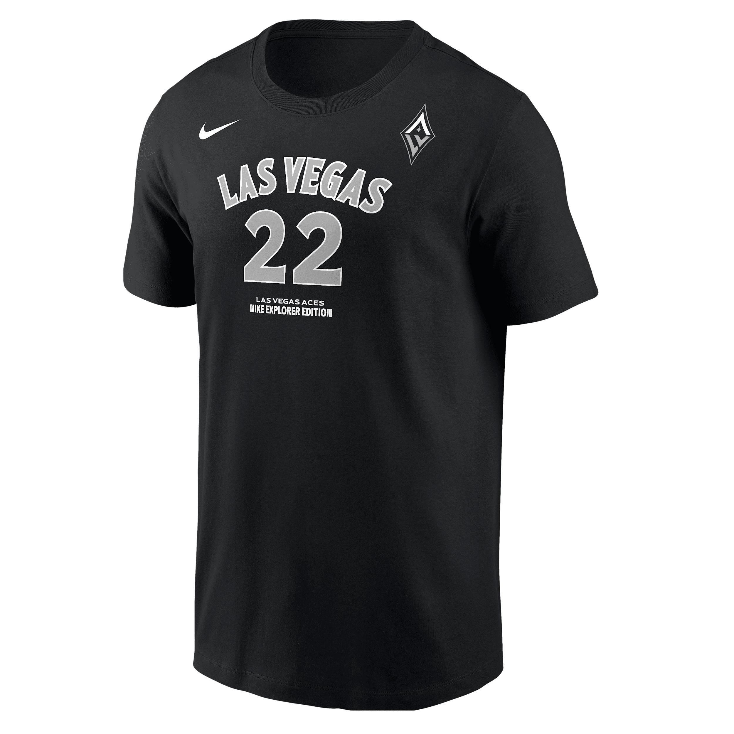 Aja Wilson Las Vegas Aces Nike Mens WNBA T-Shirt | M11332LVAW-BLK Product Image
