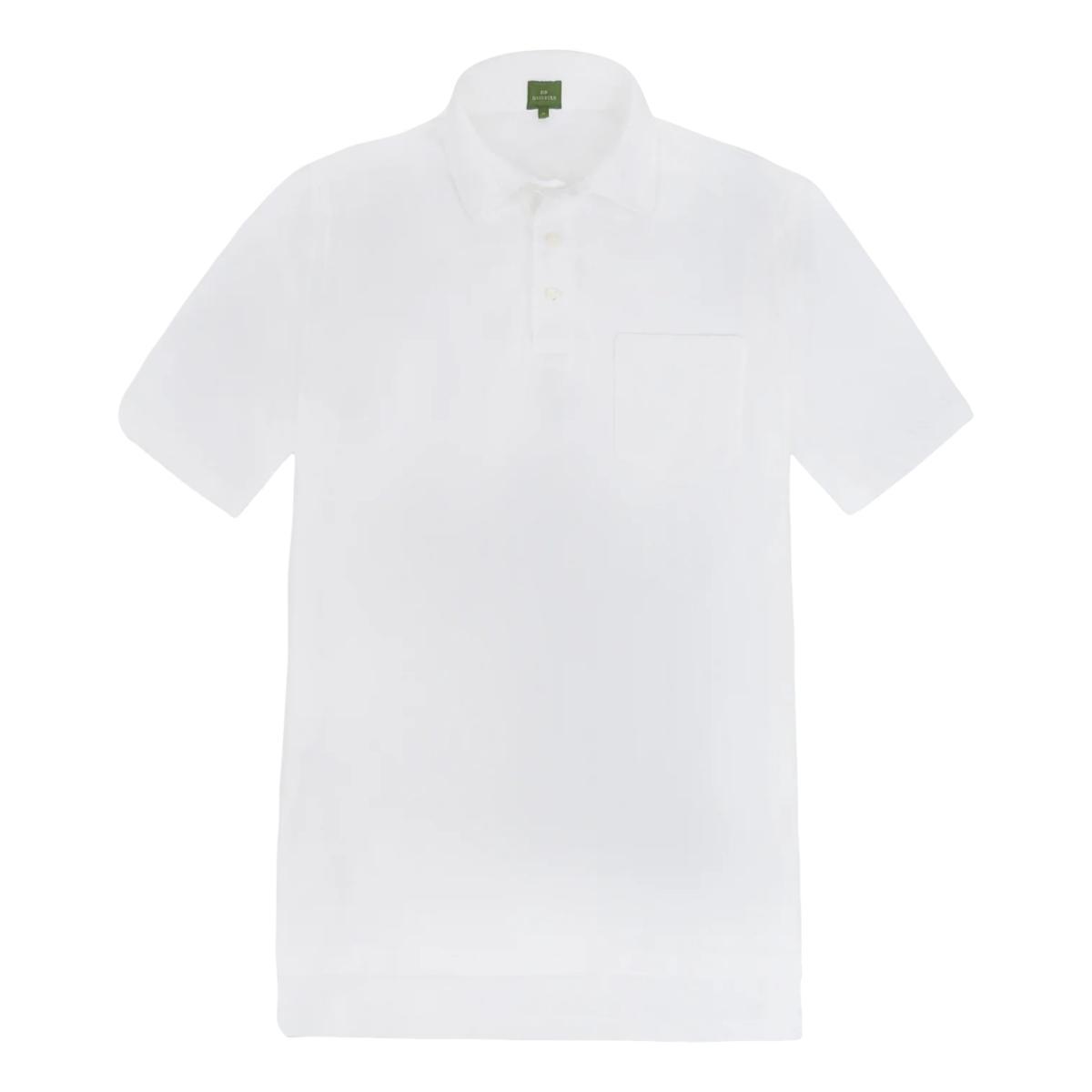 Short-Sleeved Polo White Pima Pique Product Image