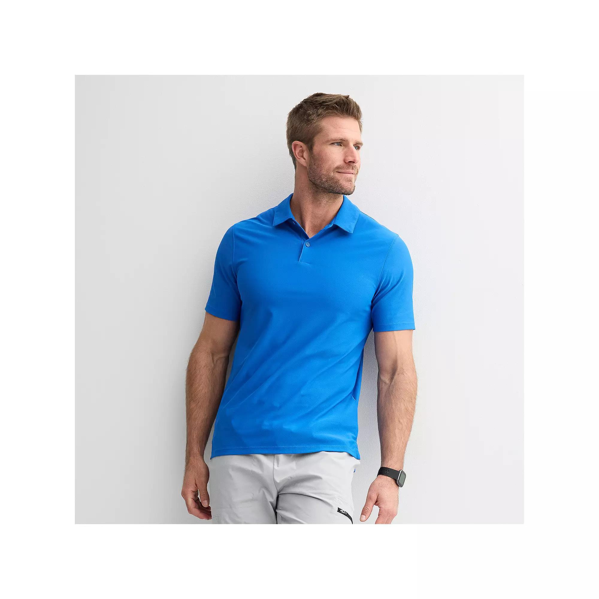 Men's Tek Gear® Short Sleeve Active Polo, Size: XXL, Blue Product Image
