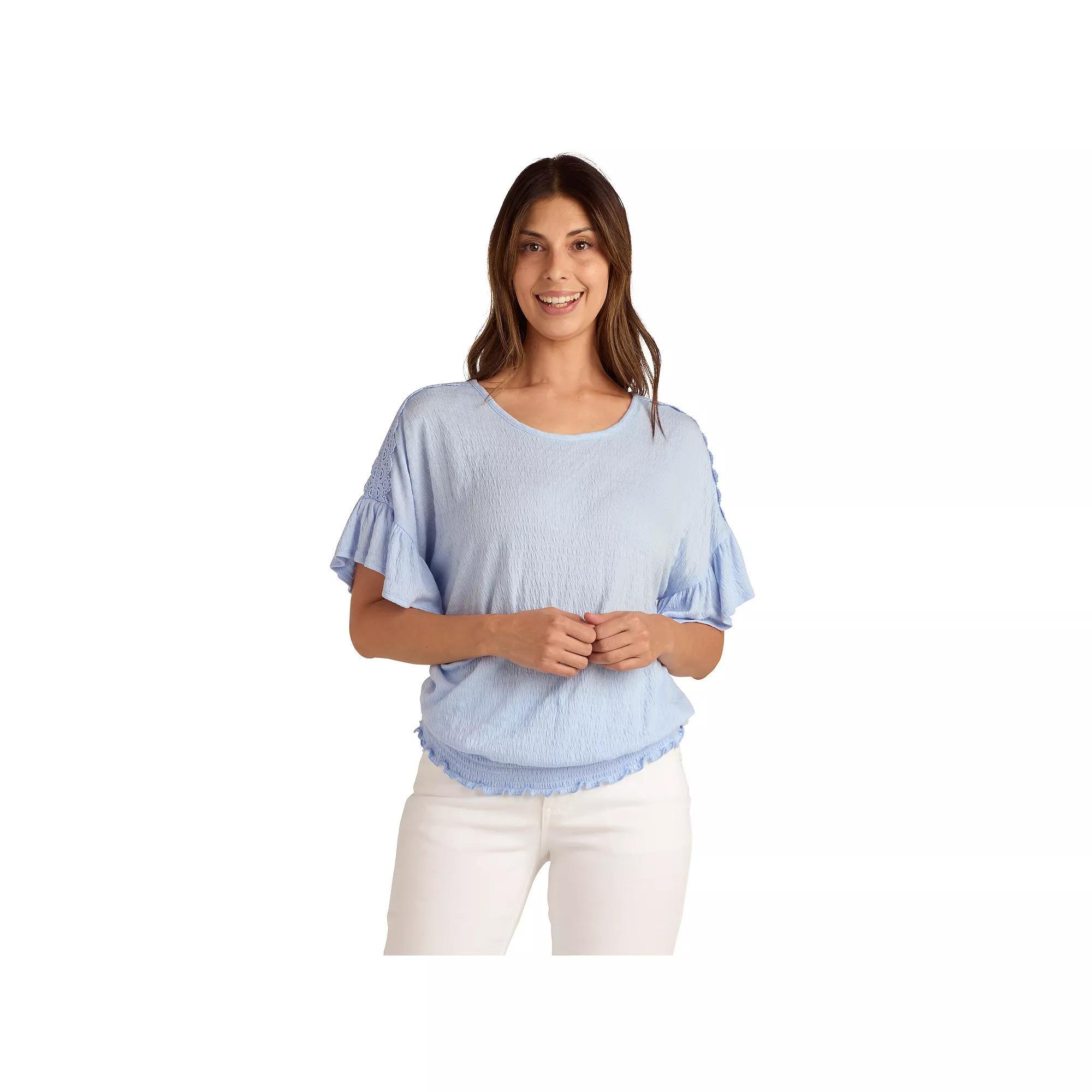 Womens AB Studio Dolman Ruffle Sleeve Top Product Image