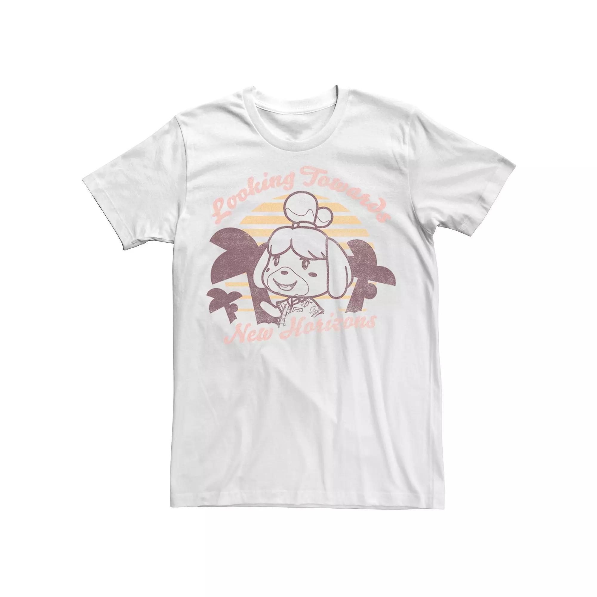 Men's Animal Crossing: New Horizons Isabelle Sunset Tee, Size: 3XL, White Product Image