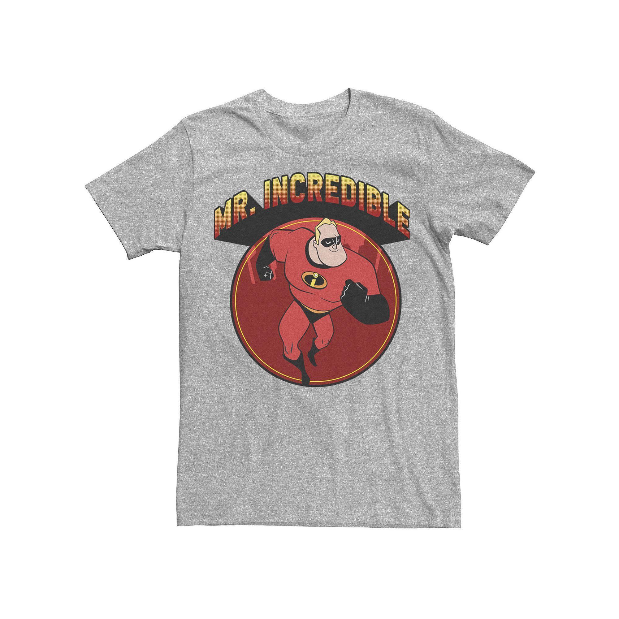 Disney / Pixar's The Incredibles Mr. Incredible Men's Circle Portrait Tee, Size: Medium, Athletic Grey Product Image