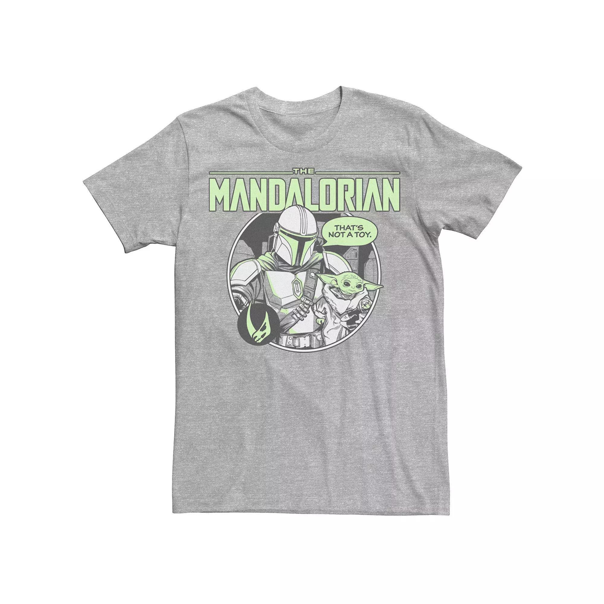 Men's Star Wars: The Mandalorian The Child That's Not A Toy Neon Tee, Size: XL, Athletic Grey Product Image