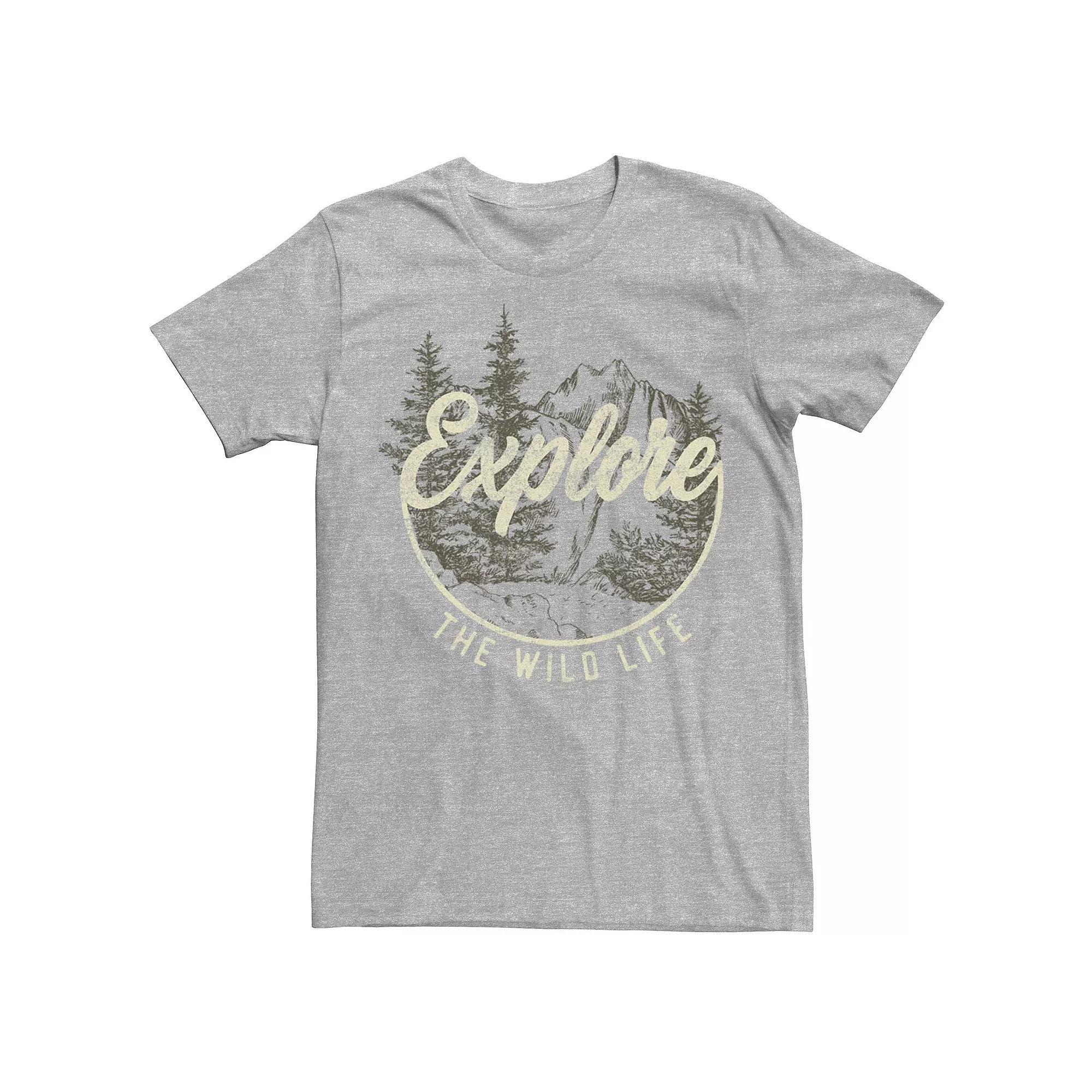 Men's Explore The Wild Life Mountain Scene Circle Tee, Boy's,  Product Image