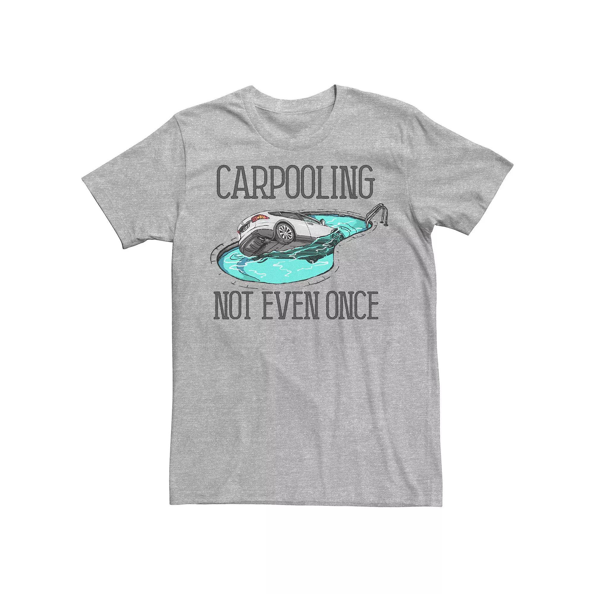 Men's Carpooling Graphic Tee, Size: XL, Athletic Grey Product Image