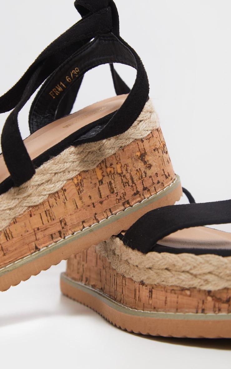 Niella Black Espadrille Flatform Sandals Product Image