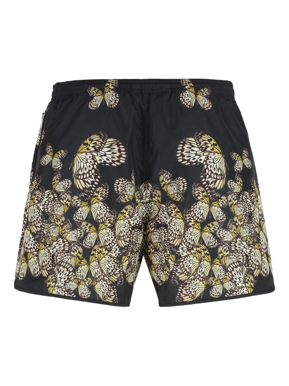 butterfly-print drawstring swim shorts Product Image