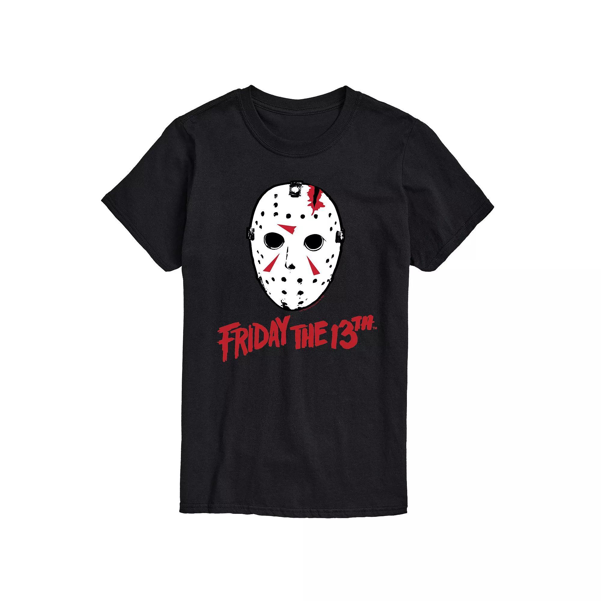 Men's Friday The 13th Ski Mask Logo Graphic Tee, Size: XL, Black Product Image