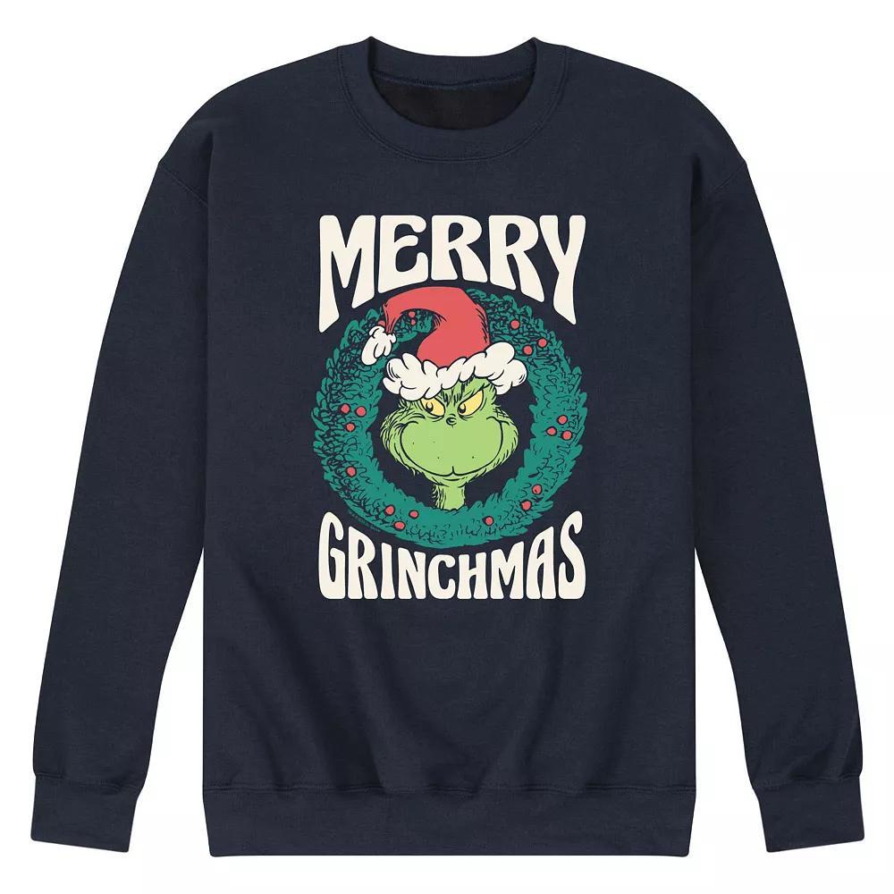 Men's Dr. Seuss The Grinch Merry Christmas Fleece Sweatshirt,  Product Image