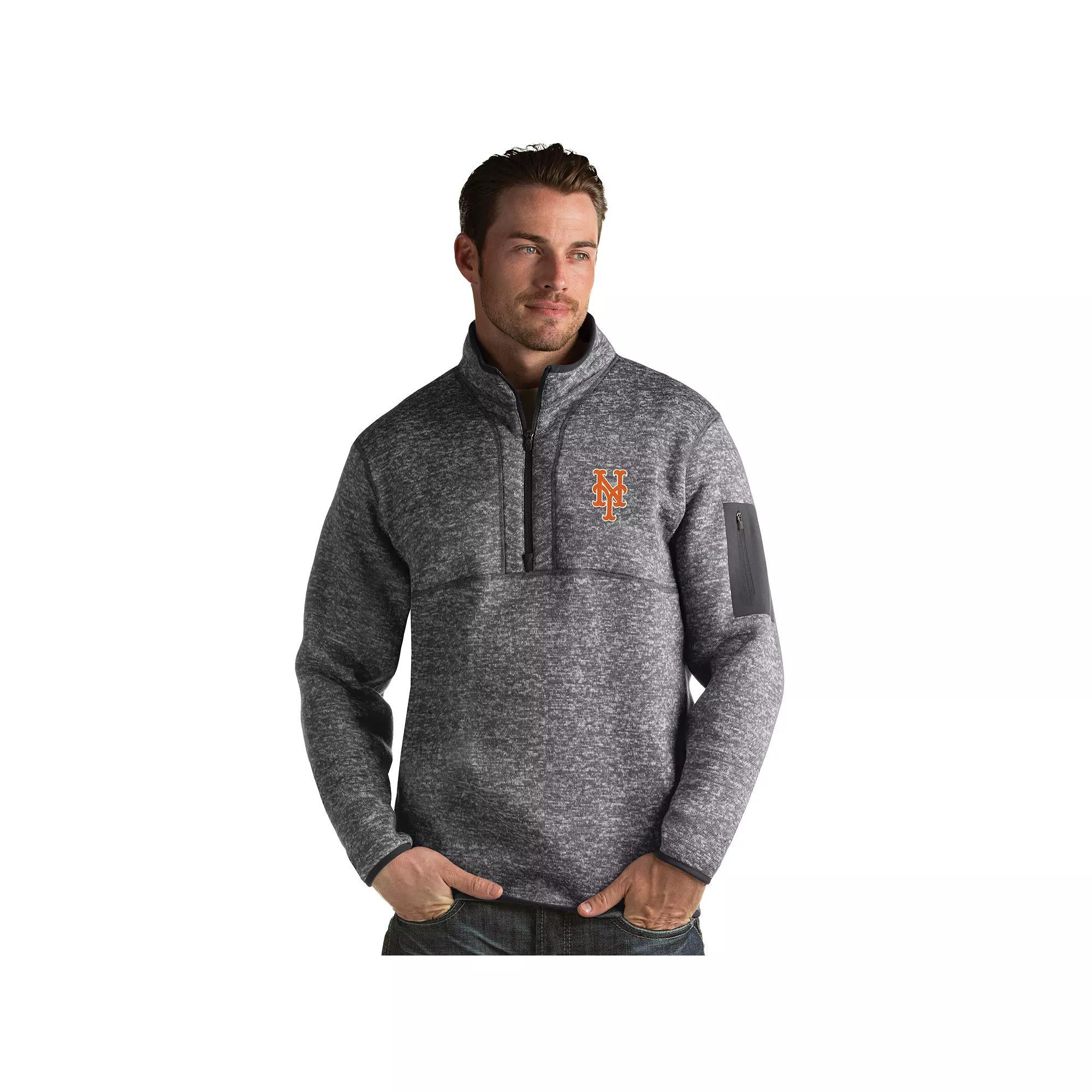 Men's Antigua New York Yankees Fortune Pullover, Size: 3XL, Grey Product Image