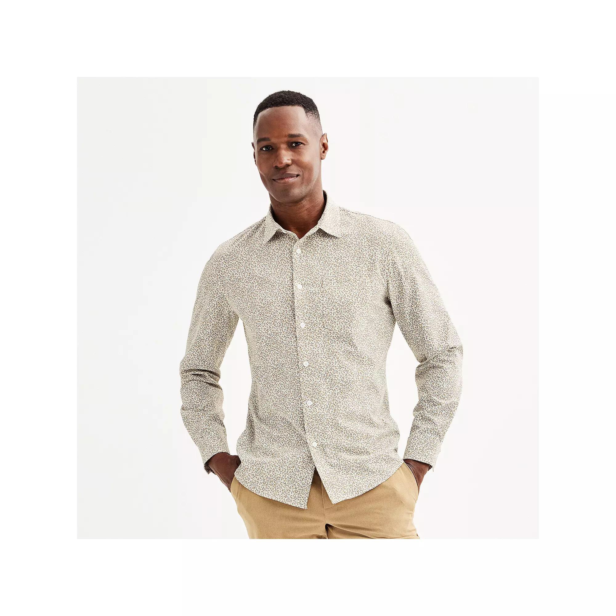 Men's FLX Slim Performance Untucked-Fit Button Down Long Sleeve Shirt,  Product Image