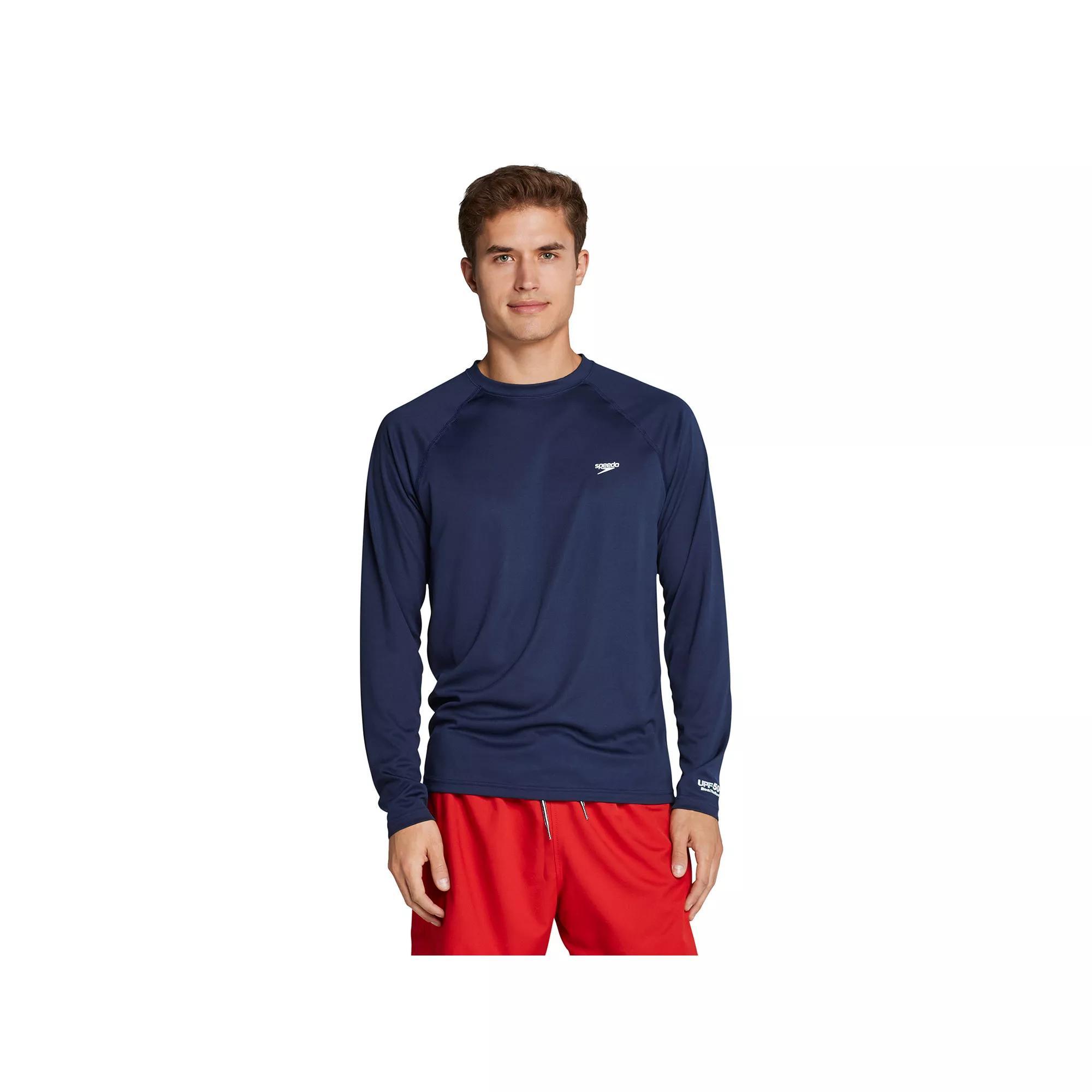 Mens Speedo Quick-Dry UPF 50+ Long Sleeve Swim Tee Product Image