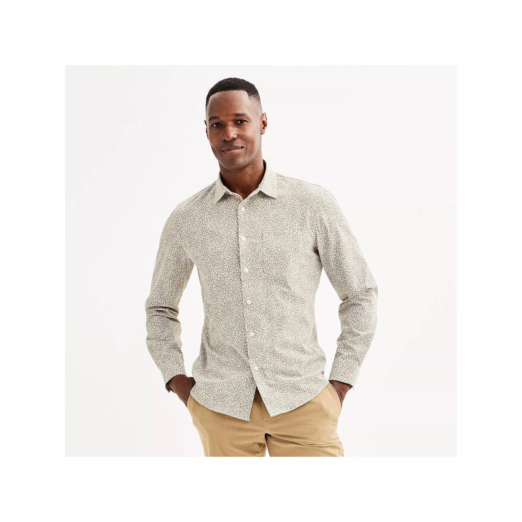 Men's FLX Slim Performance Untucked-Fit Button Down Long Sleeve Shirt,  Product Image