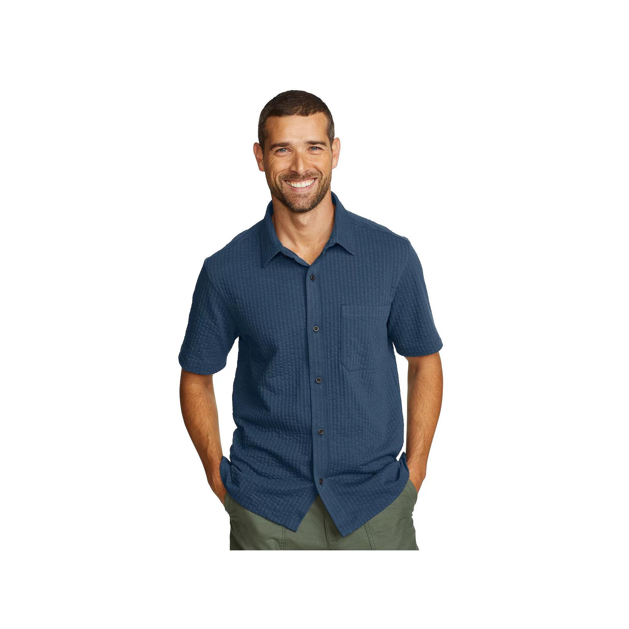 Men's Eddie Bauer Short Sleeve Alderpine Seersucker Shirt,  Product Image