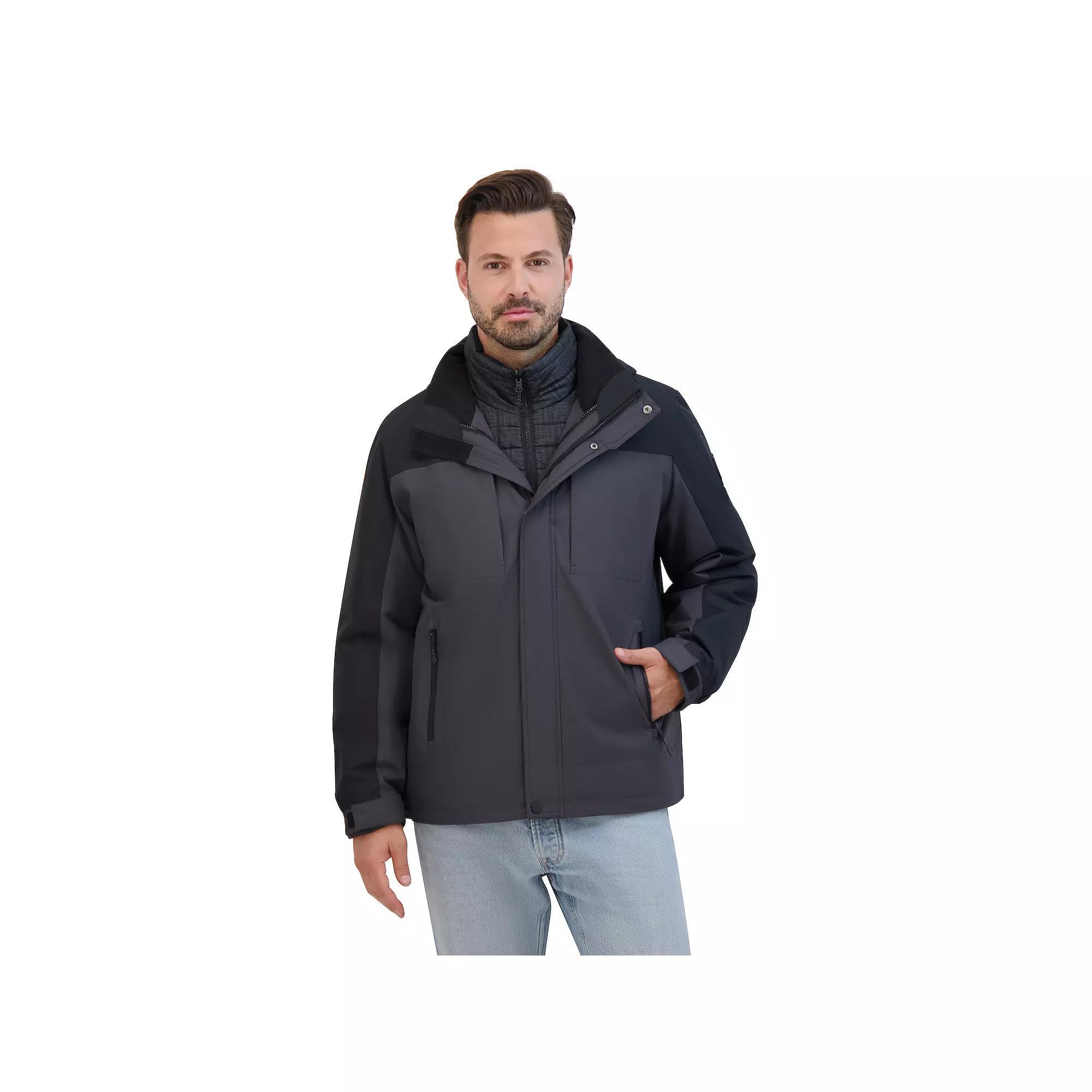 Men's ZeroXposur Grid Dobby 2-In-1 Hooded Shell with Inner Coat,  Product Image