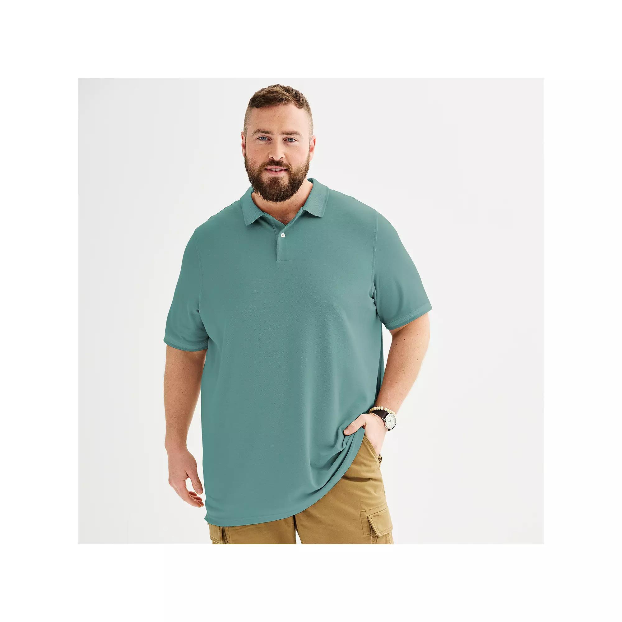 Big & Tall Sonoma Goods For Life® Pique Polo, Men's, Size: Medium Tall, Medium Green Product Image