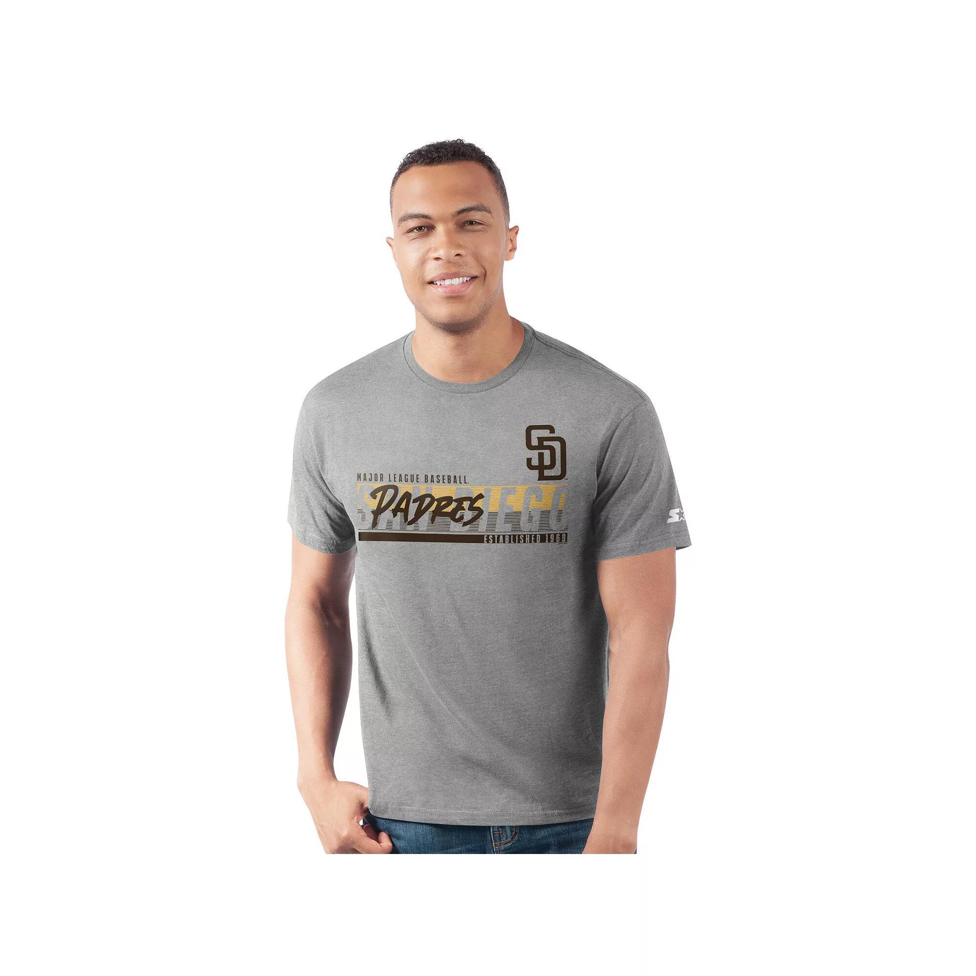 Men's Starter Heather Gray San Diego Padres Prime Time Team T-Shirt,  Product Image